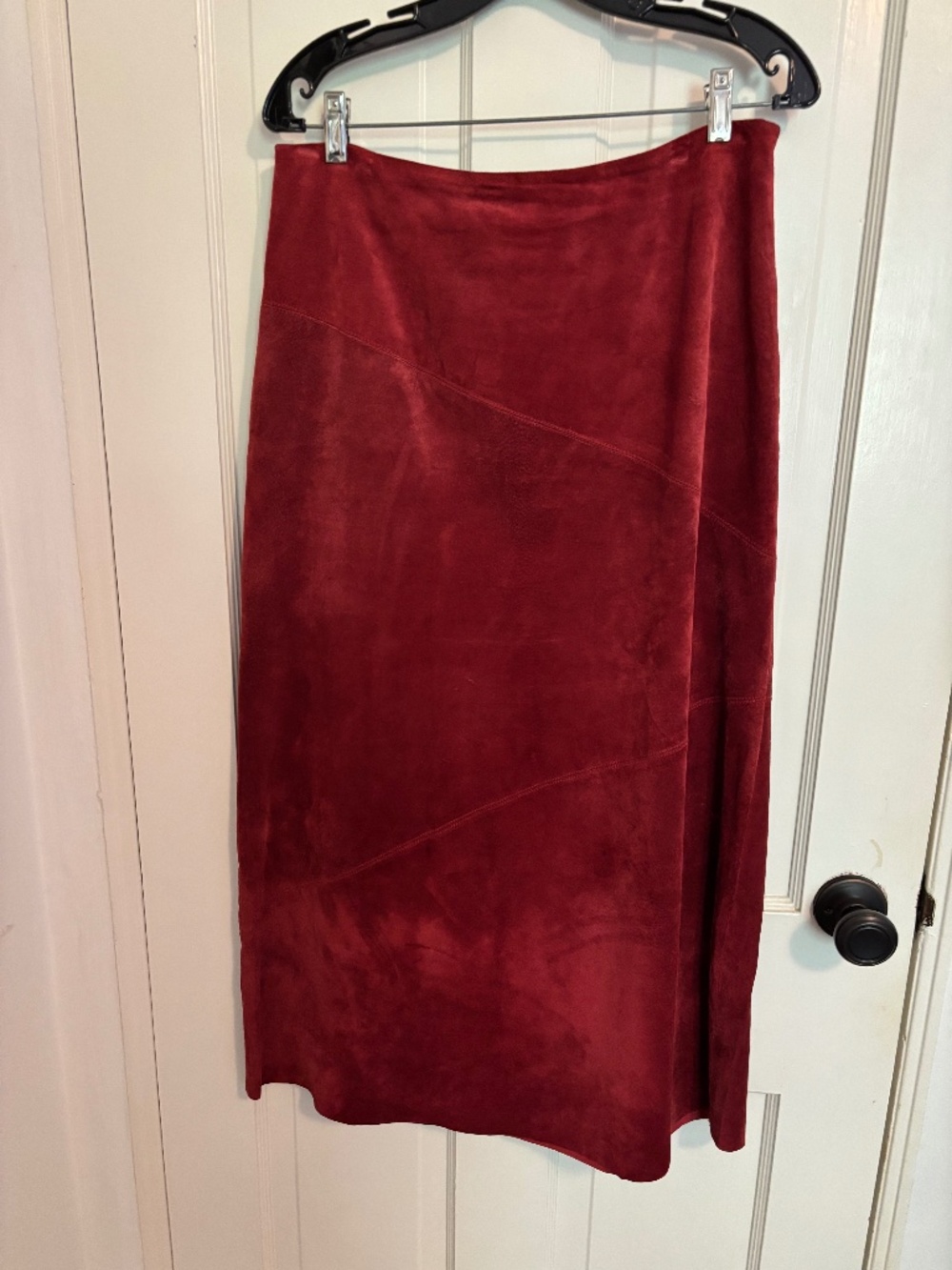 Red Suede skirt